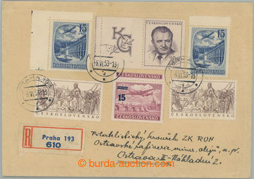 261382 - 1953 FILATELISTICKÁ ZÁSILKA / R-dopis vyplacený vpředu z