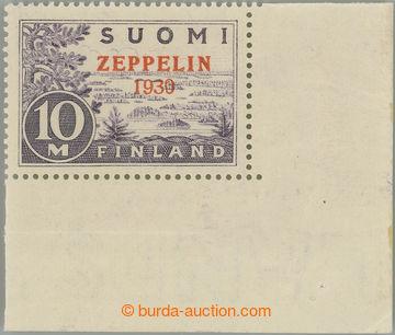 261390 - 1930 Mi.161, Zeppelin 1930; VF lower left corner piece with 