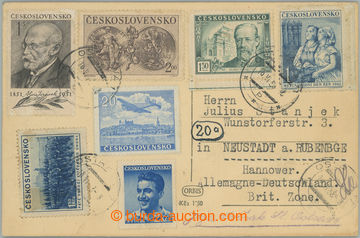 261413 - 1953 POHLEDNICE DO CIZINY / filatelisticky ovlivněný pohle