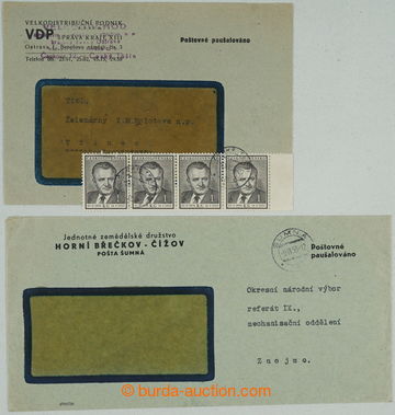 261429 - 1953 POŠTOVNÉ PAUŠALOVÁNO / two commercial letters, both