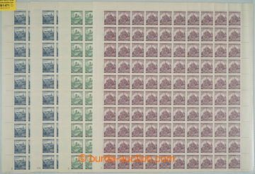 261471 - 1939 COUNTER SHEET / Pof.28, 29, 30, comp. of 4 complete 100