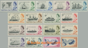 261480 - 1965-1967 SG.71-84b, Elizabeth II. - Ships ½P - £1; comple