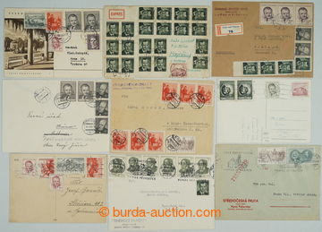 261494 - 1953 SMÍŠENÉ FRANKATURY / comp. 9 pcs of various zásilek