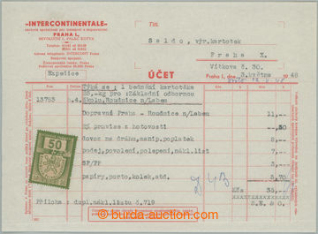 261511 - 1948 FISKÁL / účet vystavený v roce 1948 firmou Intercon