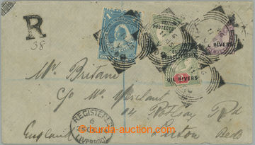 261565 - 1894 Reg letter to England with rare franking of SG.2b, 3a -