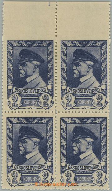 261621 - 1945 Pof.386 VV, Moskevské 2K šedomodrá, horní krajový 