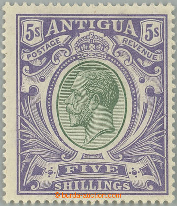 261645 - 1913 SG.51, Jiří V. 5Sh šedozelená / fialová; kat. £95