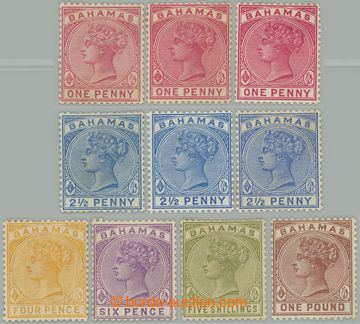 261649 - 1884-1890 SG.47-57, Victoria 1P - £1, complete set incl. ra