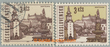 261658 - 1965 Pof.1487 production flaw, Bratislava 3Kčs without yell