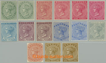 261672 - 1883-1904 SG.21-29b, Victoria ½P - 1Sh, selection of 15 sta