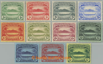 261691 - 1908 SG.8-17, Kanoe ½P - 5Sh; complete set in fine  quality