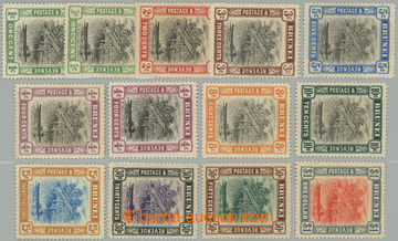 261695 - 1907-1910 SG.23-33, Brunei River 1c - $1; kompletní a bezva