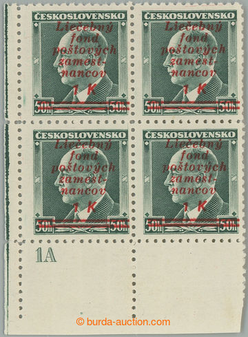 261706 - 1939 Pof.314 plate number, Beneš 50h green with red additio