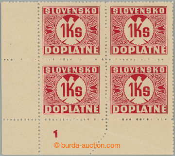 261715 - 1939 Sy.D8Xx DZ VV, Doplatní (I) 1Ks červená, vodorovný 