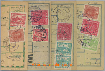 261744 - 1919 PARALLEL / comp. 4 pcs of parcel dispatch card segments