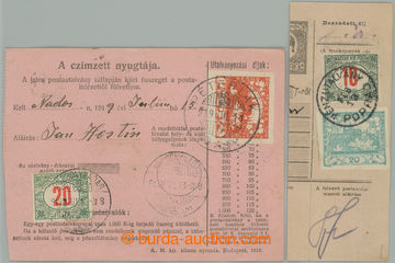 261755 - 1919 POSTAGE-DUE / comp. 2 pcs of entires with usage Postage