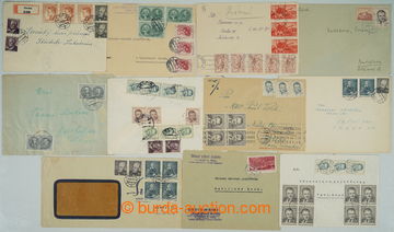 261771 - 1953 SELECTION of / 11 pcs of letters with mixed frankings p