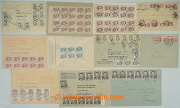 261780 - 1953 VÍCENÁSOBNÉ FRANKATURY / comp. 11 pcs of letters fra