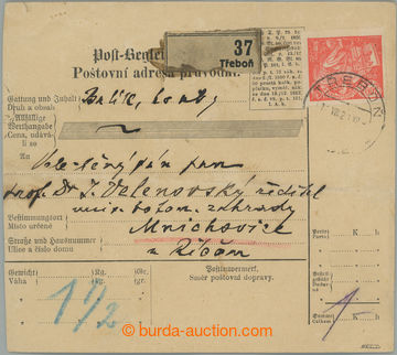 261791 - 1920 larger part Austrian off. parcel dispatch-note with imp