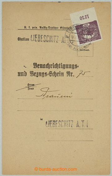 261818 - 1920 NÁVĚSTÍ / Austrian blank form Benachrichtigungs- and