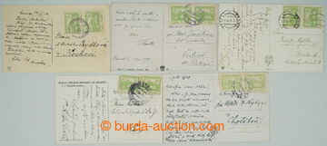 261820 - 1918 HRADČANSKÝ CALENDAR / collection 5 pcs of Ppc sent in