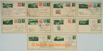 261831 - 1929-1937 CDV39, Jubilee, comp. 10 pcs of postally Us PC CDV