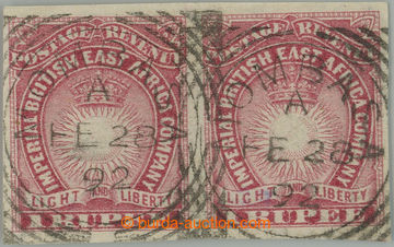 261866 - 1890-1895 SG.14a, Light and Liberty 1 Rupee carmine, imperfo