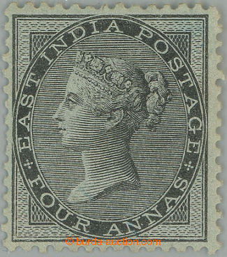 261874 - 1855 SG.35, Victoria 4A black, blued paper without watermark