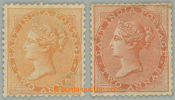 261879 - 1865 SG.62, 63, Victoria 2A orange and 2A brown-oranže, whi