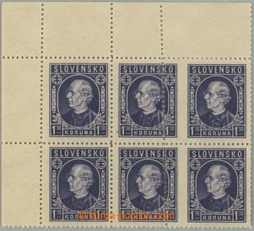 261880 - 1939 Sy33a VV, Hlinka 1,30Ks fialově modrá, levý horní r