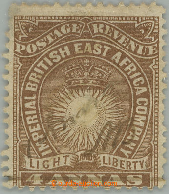 261881 - 1891 SG.26, Provisorium MOMBASA, 4 Ann with hand-made transc