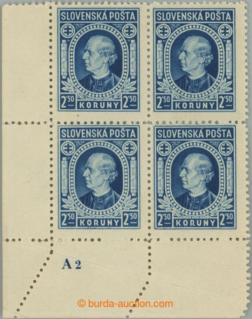 261904 - 1939 Sy.31YA production flaw, Hlinka 2,50 Koruna blue with w