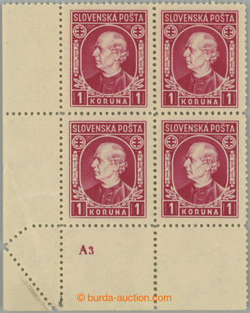 261917 - 1939 Sy.30YA production flaw, Hlinka 1Ks red with wmk, LL co