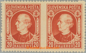 261939 - 1939 Sy.27A ZVZ, Hlinka 20h orange, horizontal pair with omi