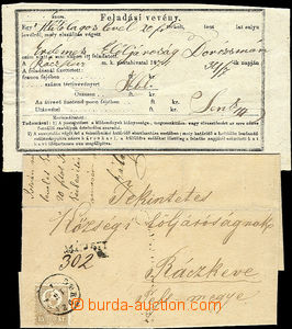 26194 - 1871 Folded Reg letter with issue I 15 Kreuzer lithography, 