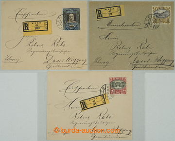 261942 - 1910 ANK.175-177, Franz Joseph I. Jubilee 2 K, 5 K, 10K, on 