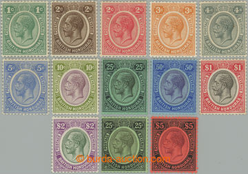 262019 - 1922-1933 SG.124-137, George V. 1c-$5; very fine complete se