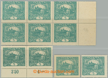 262029 -  SELECTION of / Pof.4, 4A, 4B, 4C, 5h blue-green, selection 