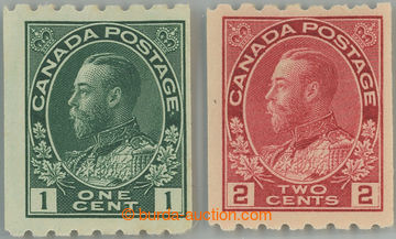 262036 - 1913 SG.224a-225a, coil- George V. 1c and 2c, horiz. perfora