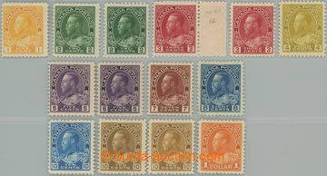 262044 - 1922-1931 SG.246-255, George V. 1C - $1, complete set WET AN