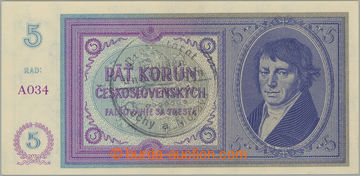 262051 - 1940 Ba.29a, 5 Koruna b.l. (1938/1940), set A034, overprint 