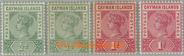 262059 - 1900 SG.1, 1a, 2, 2a, Viktorie ½P deep green a pale green +