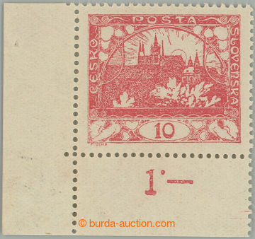 262071 -  Pof.5A, 10h red, L the bottom corner piece with ministerial