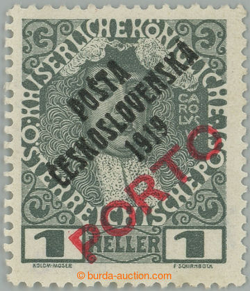 262103 -  Pof.83, overprint PORTO 1h grey / red, overprint type I.; l