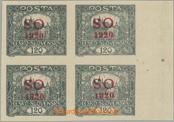 262145 -  Pof.SO18a, Hradčany 120h light grey imperforated, block of