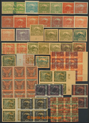 262148 -  PLATE PROOF  on maculature paper, comp. of trial printings 