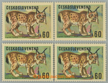 262179 - 1966 Pof.1569 VV, Rys 60h, sestava 4 zn. s různě intenzivn