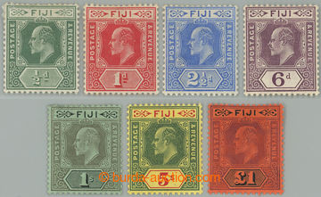 262185 - 1906-1912 SG.118-124, Edward VII. ½P - £1, wmk multiple cr