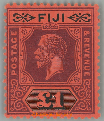 262187 - 1923 SG.137a, George V. £1 red/ purple, DIE II; very fine p