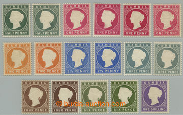 262190 - 1886-1893 SG.21-23, 23a, 23b, 24-31, 33-35, Victoria embosse